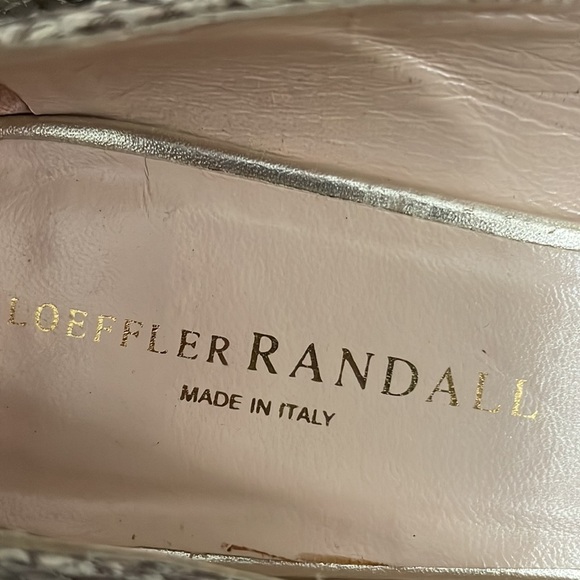 Loeffler Randall Embossed Snakeskin Python Patterned Kitten Heels Size 6.5 - Picture 11 of 11